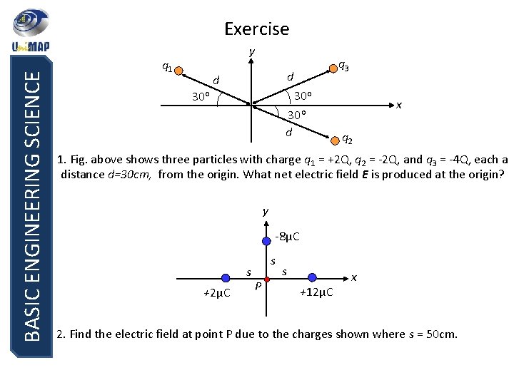 BASIC ENGINEERING SCIENCE Exercise y q 1 q 3 d d 30 o x