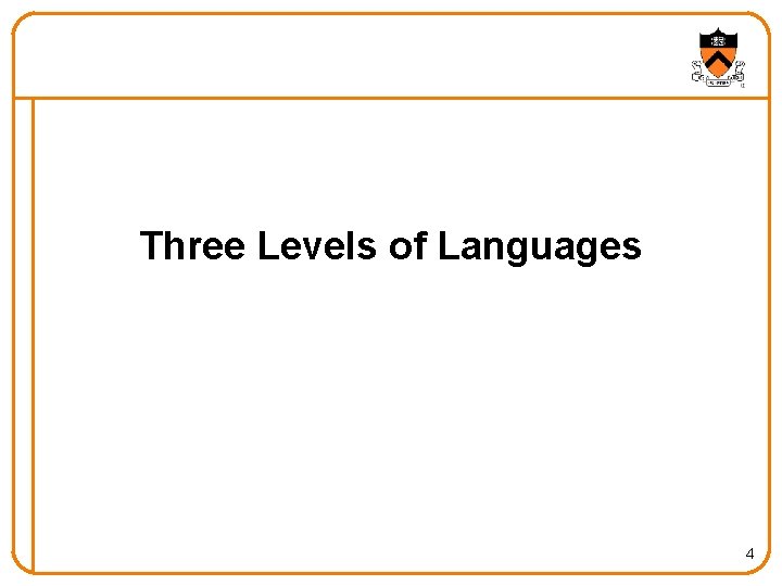 Three Levels of Languages 4 