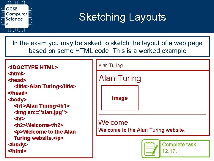 Sketching Layouts In the exam you may be asked to sketch the layout of Sketching Layouts In the exam you may be asked to sketch the layout of