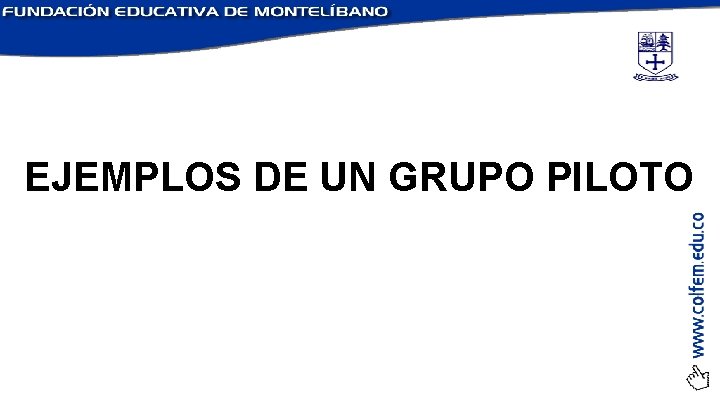 EJEMPLOS DE UN GRUPO PILOTO 