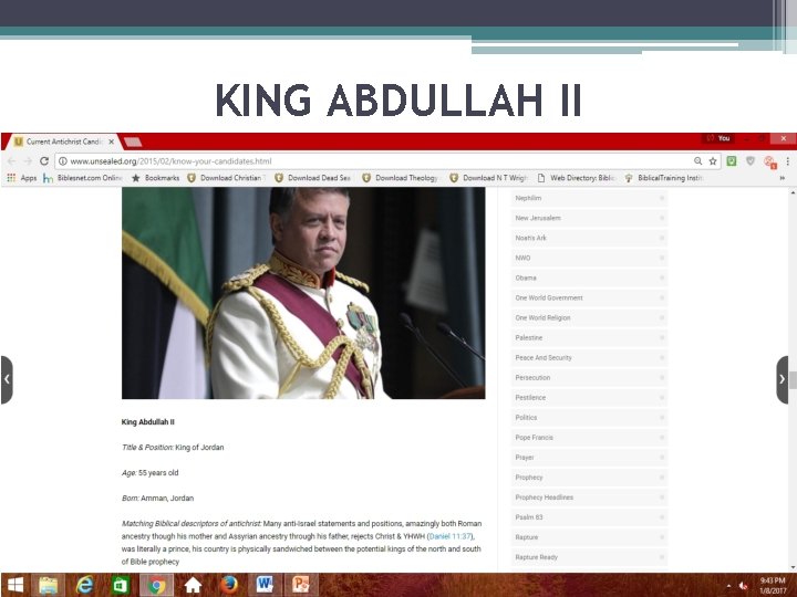 KING ABDULLAH II 