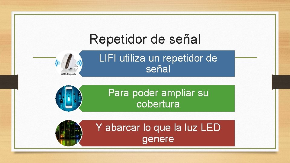 Repetidor de señal LIFI utiliza un repetidor de señal Para poder ampliar su cobertura