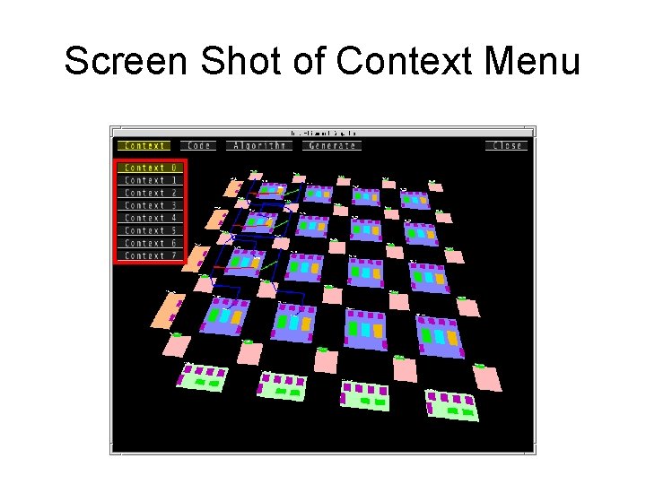 Implementation Screen Shot of Context Menu 