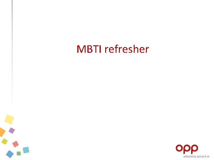 MBTI refresher 