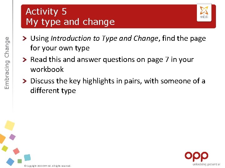 Embracing Change Activity 5 My type and change Using Introduction to Type and Change,