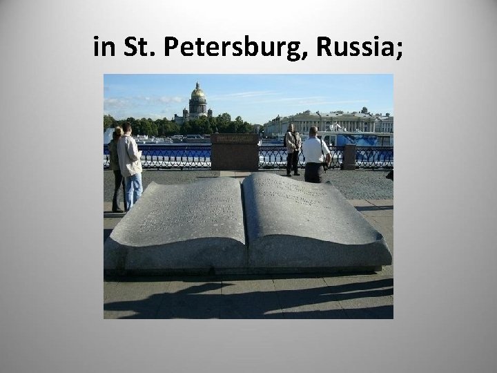 in St. Petersburg, Russia; 