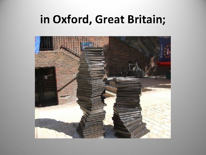 in Oxford, Great Britain; 