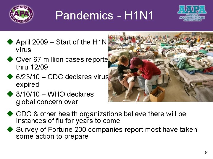 Pandemics Title- H 1 N 1 u April 2009 – Start of the H