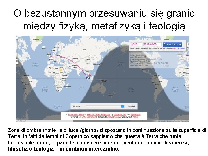 O bezustannym przesuwaniu się granic między fizyką, metafizyką i teologią Zone di ombra (notte)