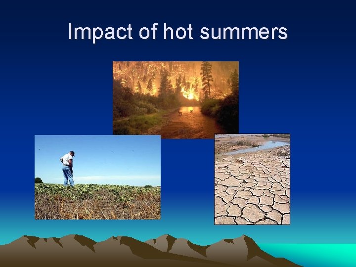 Impact of hot summers 