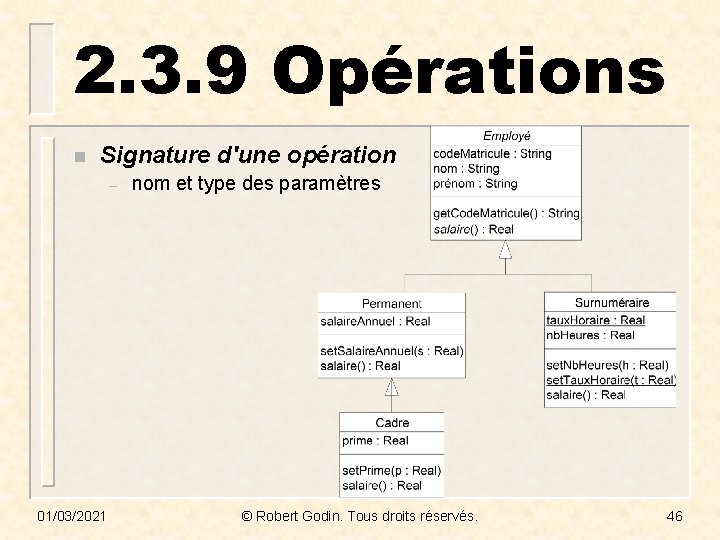 2. 3. 9 Opérations n Signature d'une opération – 01/03/2021 nom et type des
