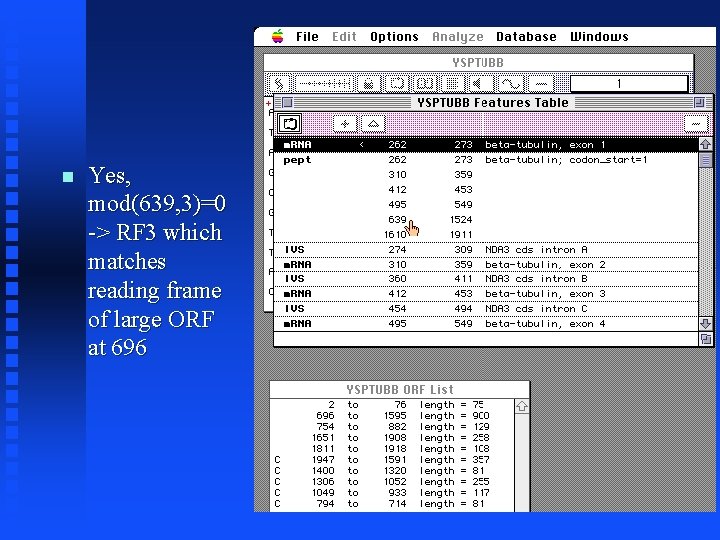  Yes, mod(639, 3)=0 -> RF 3 which matches reading frame of large ORF