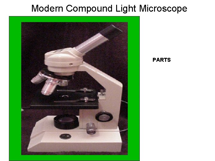 Modern Compound Light Microscope PARTS 