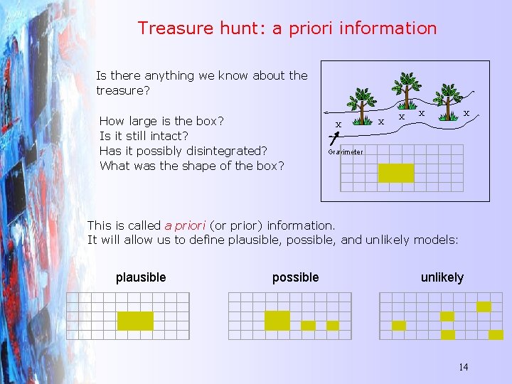 Treasure hunt: a priori information Is there anything we know about the treasure? How