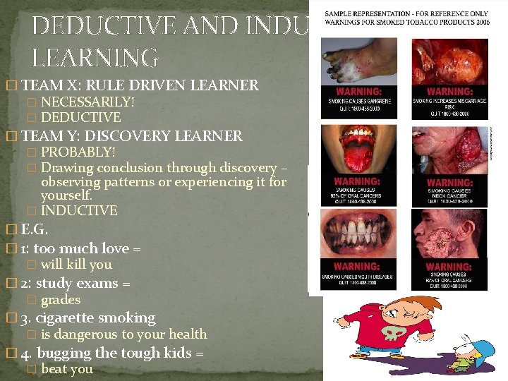 DEDUCTIVE AND INDUCTIVE LEARNING � TEAM X: RULE DRIVEN LEARNER � NECESSARILY! � DEDUCTIVE