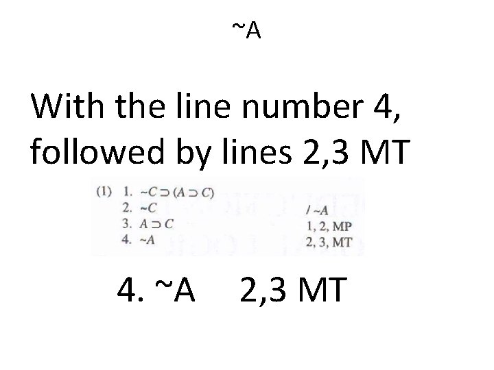 ~A With the line number 4, followed by lines 2, 3 MT 4. ~A