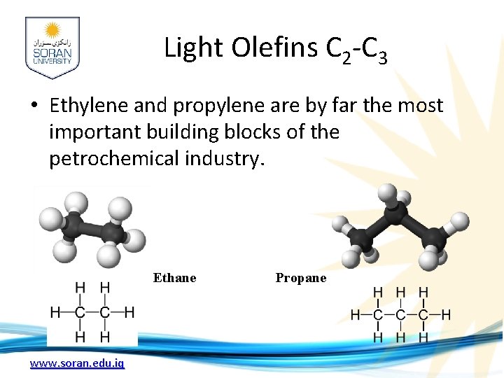 Light Olefins C 2 -C 3 • Ethylene and propylene are by far the