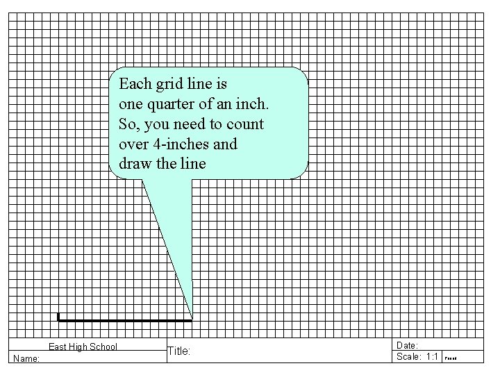 Each grid line is one quarter of an inch. So, you need to count