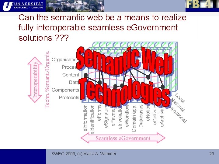 Can the semantic web be a means to realize fully interoperable seamless e. Government