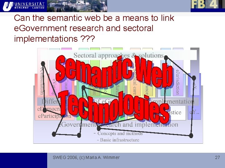 Can the semantic web be a means to link e. Government research and sectoral