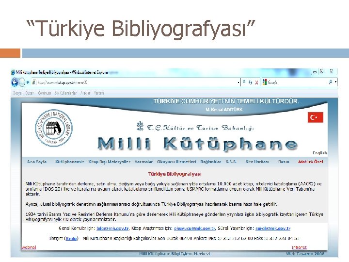 “Türkiye Bibliyografyası” 