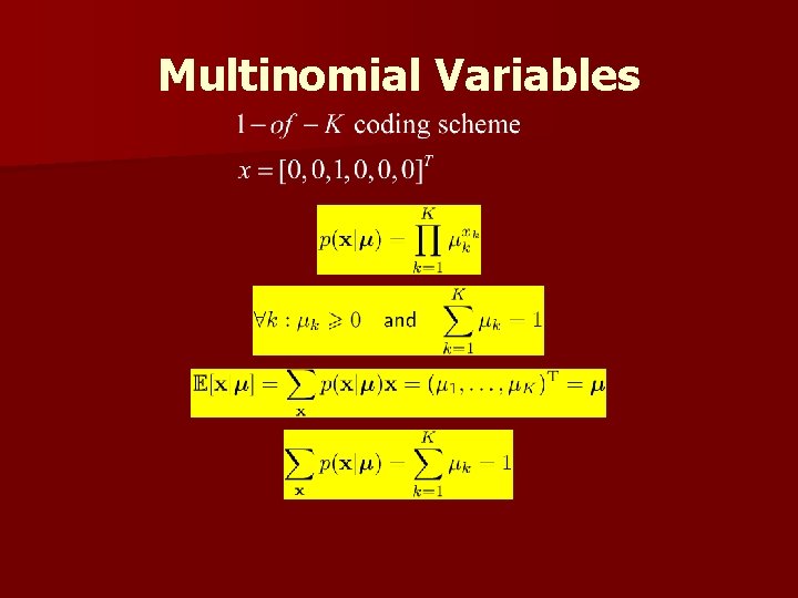 Multinomial Variables 