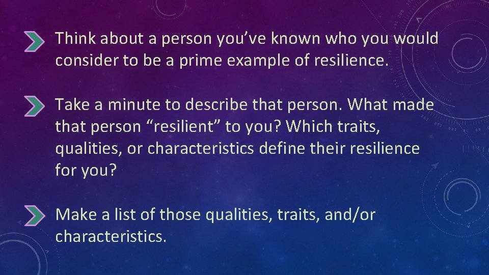 Think about a person you’ve known who you would consider to be a prime