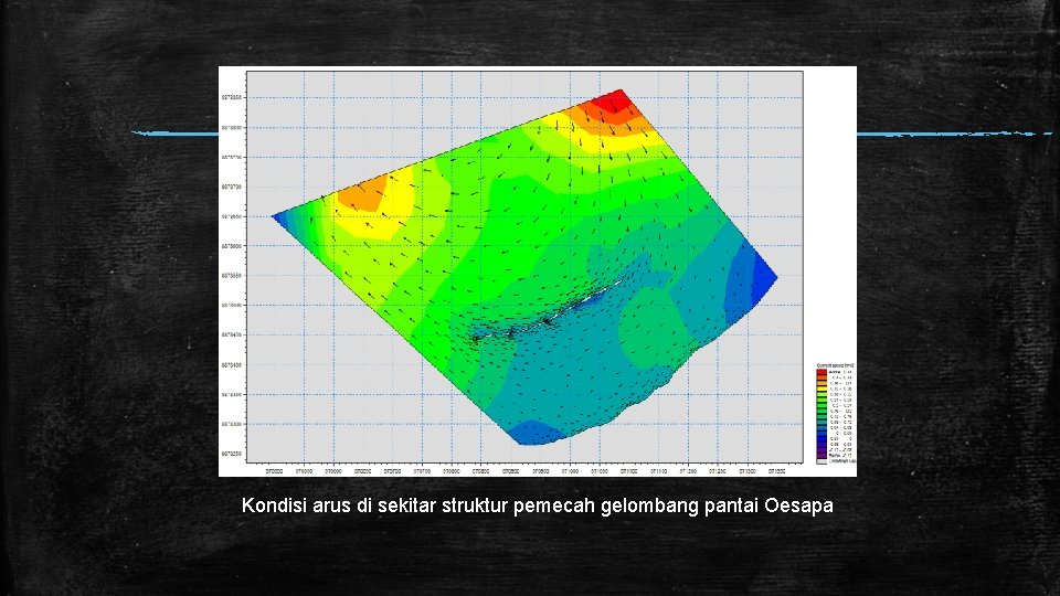Kondisi arus di sekitar struktur pemecah gelombang pantai Oesapa 