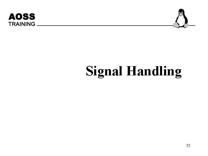 Signal Handling 55 