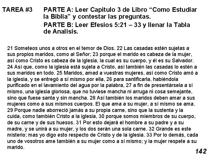 TAREA #3 PARTE A: Leer Capitulo 3 de Libro “Como Estudiar la Biblia” y