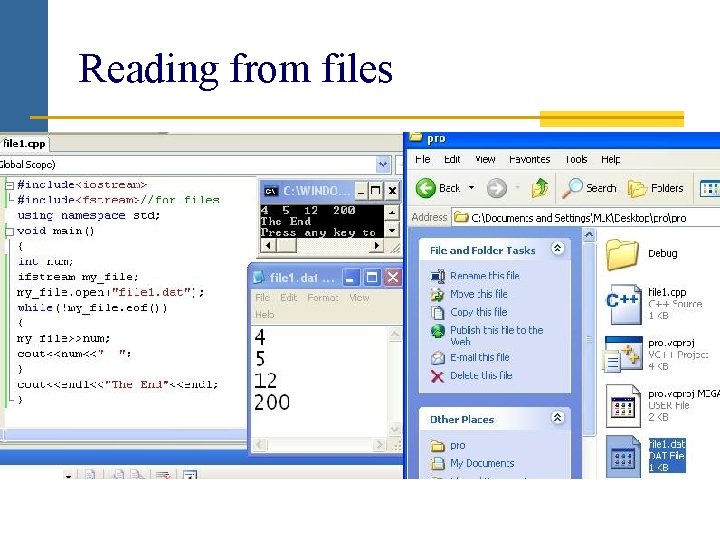 Reading from files 
