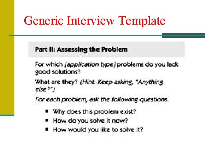 Generic Interview Template 