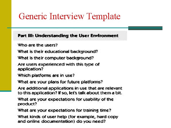 Generic Interview Template 