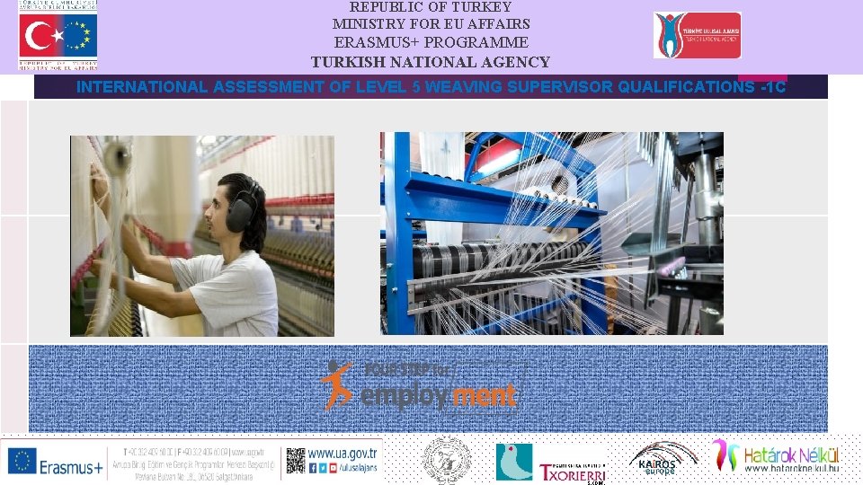 REPUBLIC OF TURKEY MINISTRY FOR EU AFFAIRS ERASMUS+ PROGRAMME TURKISH NATIONAL AGENCY INTERNATIONAL ASSESSMENT