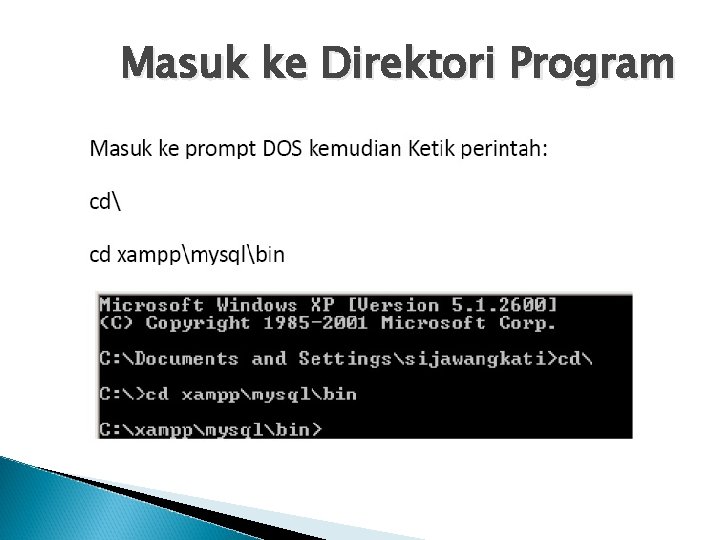 Masuk ke Direktori Program 
