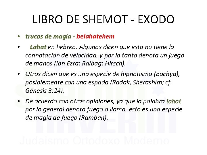 LIBRO DE SHEMOT - EXODO • trucos de magia - belahatehem trucos de magia