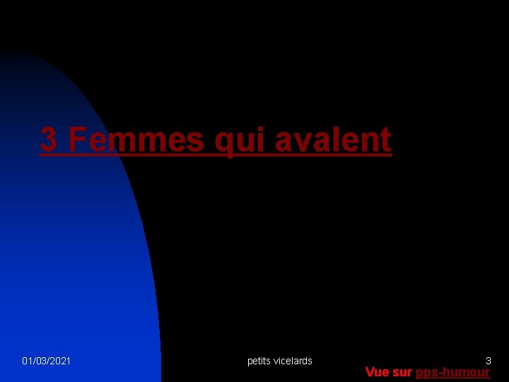 3 Femmes qui avalent 01/03/2021 petits vicelards 3 Vue sur pps-humour 