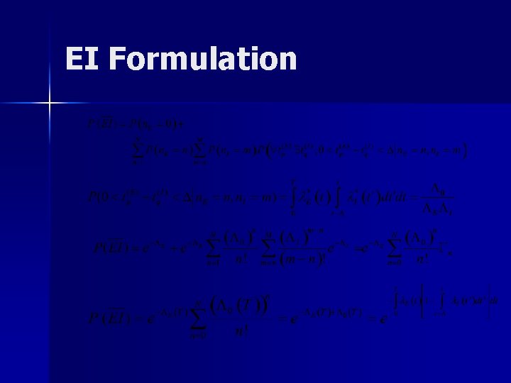 EI Formulation 