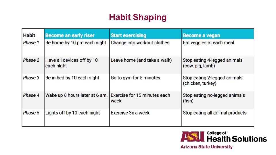 Habit Shaping 