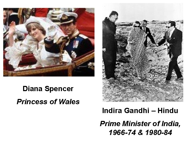 Diana Spencer Princess of Wales Indira Gandhi – Hindu Prime Minister of India, 1966