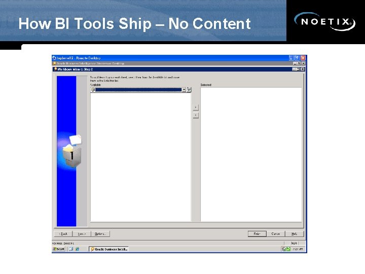 How BI Tools Ship – No Content 