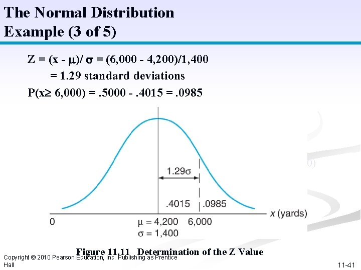 The Normal Distribution Example (3 of 5) Z = (x - )/ = (6,