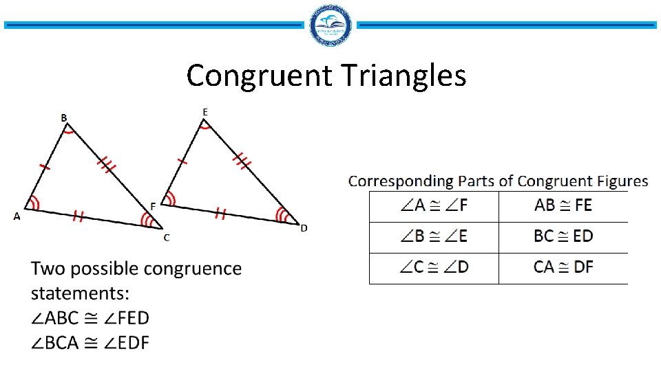 Congruent Triangles 
