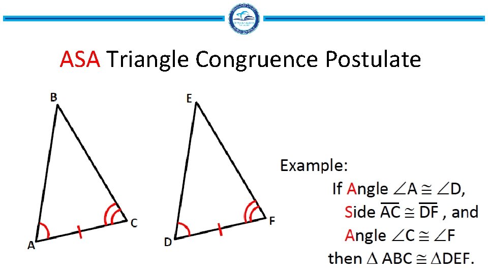 ASA Triangle Congruence Postulate 