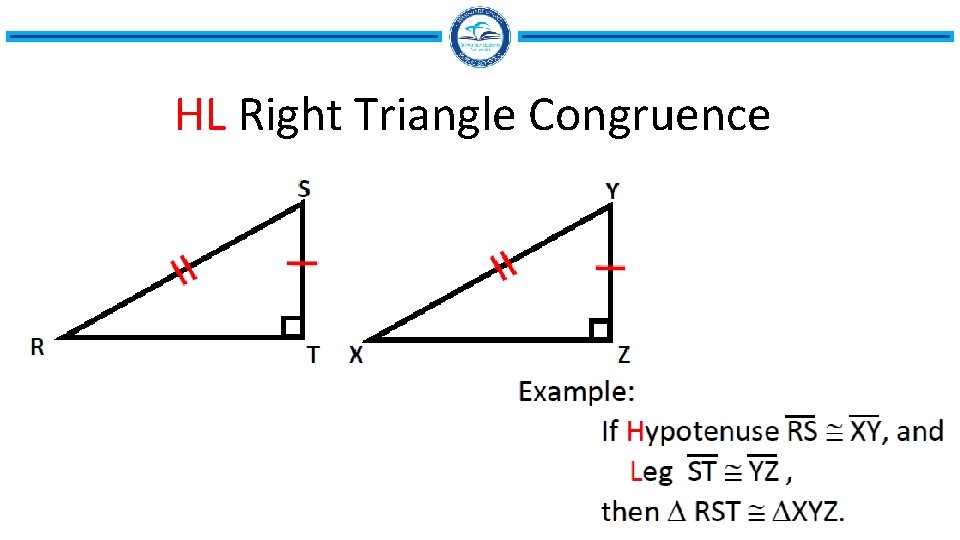 HL Right Triangle Congruence 