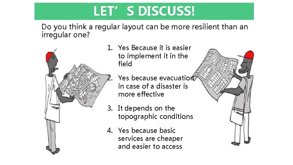 LET’S DISCUSS! Do you think a regular layout can be more resilient than an
