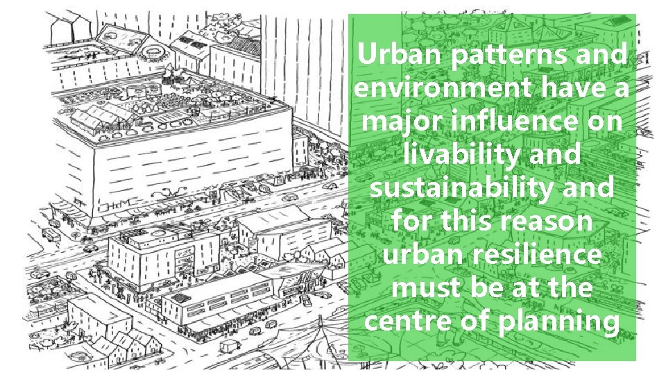 Urban patterns and environment have a major influence on livability and sustainability and for