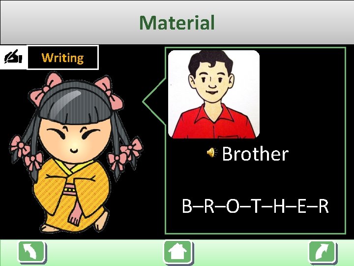 Material Writing Brother B–R–O–T–H–E–R 