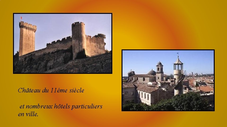Château du 11éme siècle et nombreux hôtels particuliers en ville. 