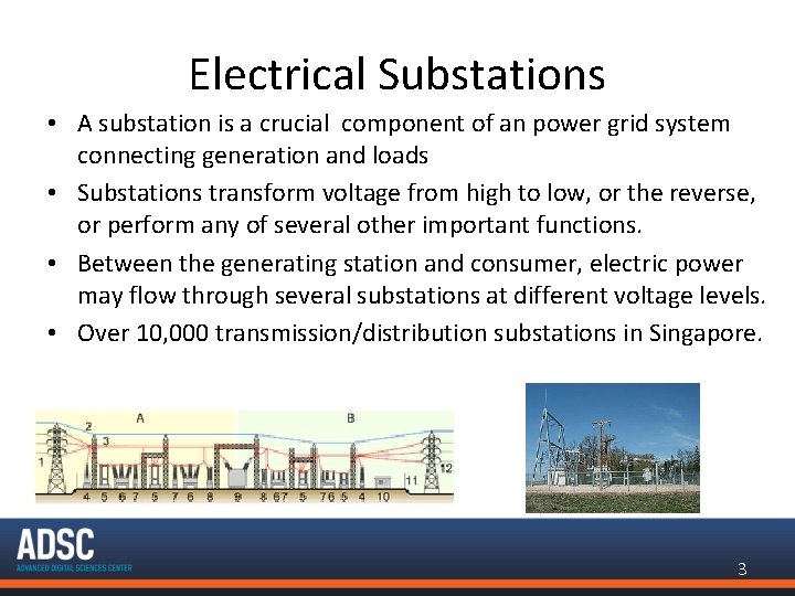 Electrical Substations • A substation is a crucial component of an power grid system